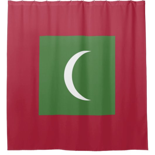 Malediven vlag douchegordijn (Voorkant)