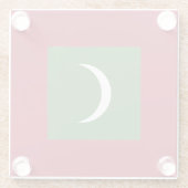 Malediven vlag glazen onderzetter (Achterkant)