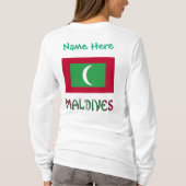 Malediven Vlag Groene Personalisatie T-shirt (Achterkant)