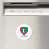 Malediven Vlag Hart Magneet (Insitu (Vaatwasser))