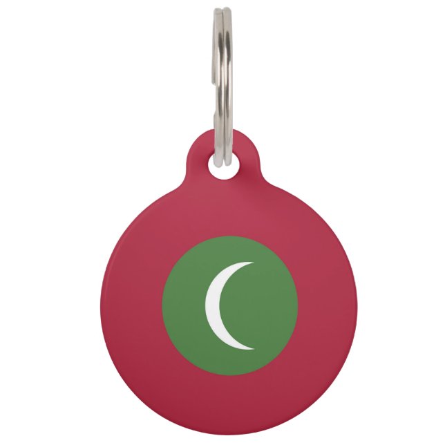 Malediven vlag huisdierpenning (Voorkant)