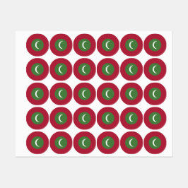 Malediven vlag labels