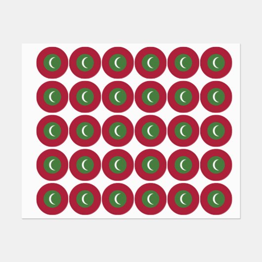 Malediven vlag labels (Vel)