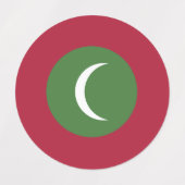 Malediven vlag labels (Design 2)