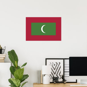 Malediven vlag poster