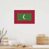 Malediven vlag poster (Keuken)