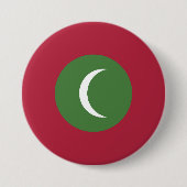 Malediven vlag ronde button 7,6 cm (Voorkant)