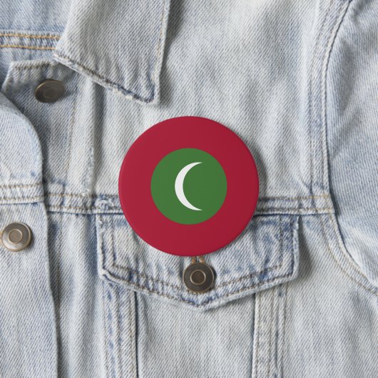 Malediven vlag ronde button 7,6 cm (In situ)