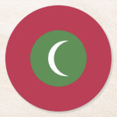 Malediven vlag ronde kartonnen onderzetter (Voorkant)