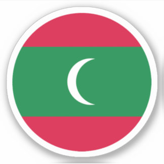 Malediven Vlag Ronde Sticker