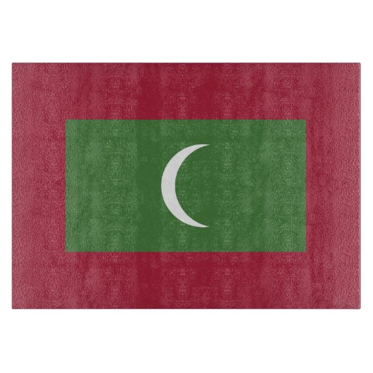 Malediven vlag snijplank (Voorkant)
