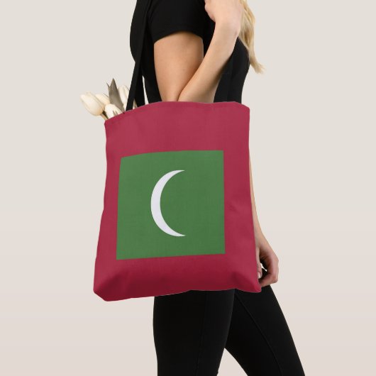 Malediven vlag tote bag (Dichtbij)