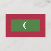Malediven vlag visitekaartje (Voorkant)