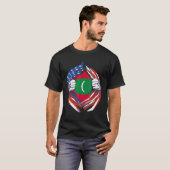 Malediven vlaggen - Amerikaanse groep van mijn Mal T-shirt (Voorkant volledig)