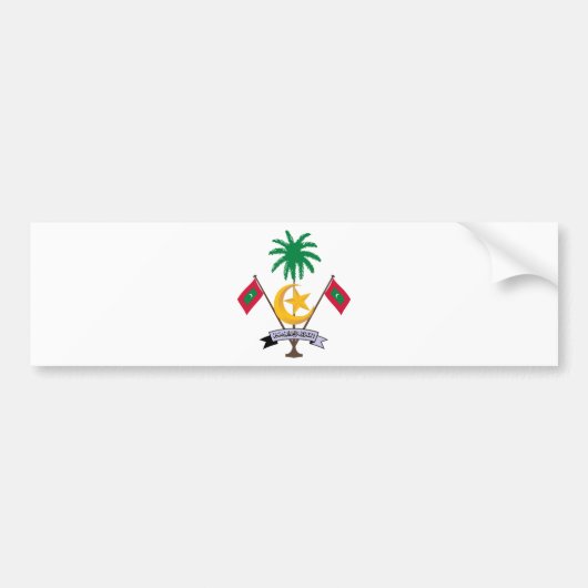 Malediven Wapenstaart Bumpersticker (Voorkant)