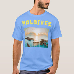 Malediven water bungalows sun shine t-shirt