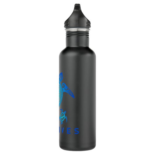 Malediven Zee Blue Tribal Turtle Waterfles (Rechts)