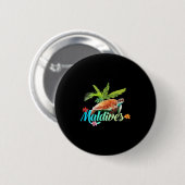 Malediven Zee Turtle Hibiscus Island Gift Beach So Ronde Button 5,7 Cm (Voorkant /achterkant)