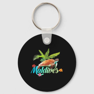 Malediven Zee Turtle Hibiscus Island Gift Beach So Sleutelhanger