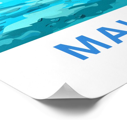 Malediven Zuid-Azië Reisprint Poster (Hoek)