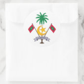 Maledivisch embleem, Malediven Ronde Sticker (Tas)