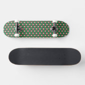 Maledivisch vlag kleuren harten patroon patriottis persoonlijk skateboard (Horizontaal)