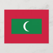 Maledivische vlag, vlag van de Malediven Briefkaart (Voorkant)