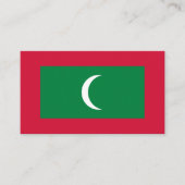 Maledivische vlag, vlag van de Malediven Visitekaartje (Voorkant)