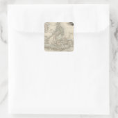 Maleis Archipel of Oost-India Vierkante Sticker (Tas)