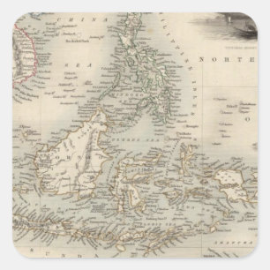 Maleis Archipel of Oost-India Vierkante Sticker