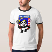 Maleisië Badminton Panda T-shirt (Voorkant)