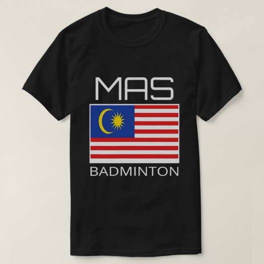 Maleisië Badminton Team Maleisische Atleet MAS Vla T-shirt (Design voorkant)