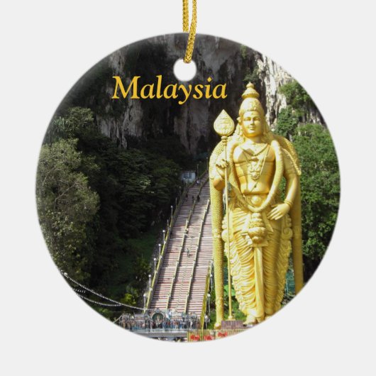 Maleisië Batu Caves Statue kerstversiering Keramisch Ornament (Voorkant)