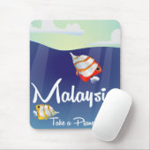 Maleisië Cartoon reisposter Muismat (Met muis)