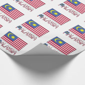 Maleisië en Maleisische vlag cadeau Cadeaupapier (Hoek)