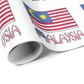 Maleisië en Maleisische vlag cadeau Cadeaupapier (Rol Hoek)