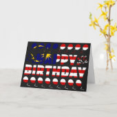 Maleisië Flag Patriotic Birthday Kaart (Gele Bloem)