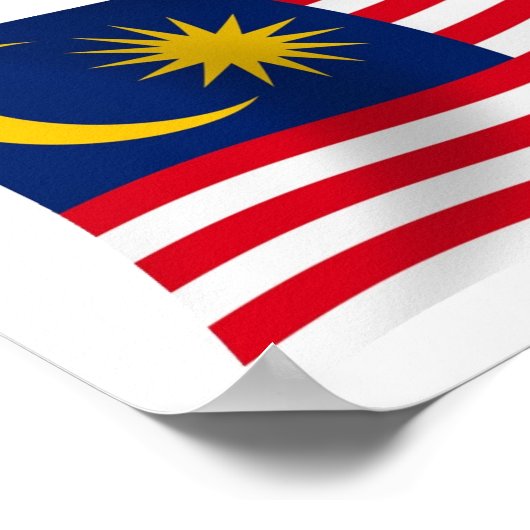 Maleisië Flag Poster Print (Hoek)