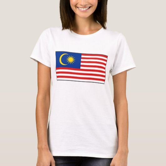 Maleisië Flag x Map T-Shirt (Voorkant)
