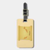  Maleisië Kaart Scroll Old World Travel Bagagelabel (Voorkant verticaal)