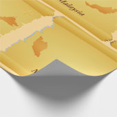  Maleisië Kaart Scroll Old World Travel Cadeaupapier