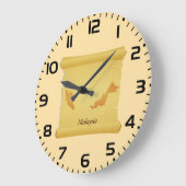  Maleisië Kaart Scroll Old World Travel Grote Klok (Hoek)