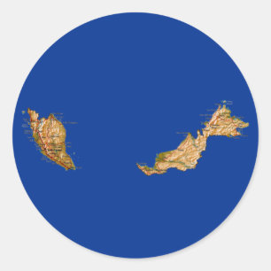Maleisië Kaart Sticker