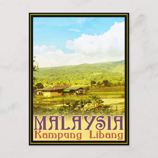 Maleisië - Kampung Libang (Libang Village) Briefkaart (Voorkant)