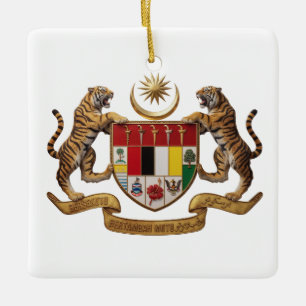 Maleisië land jas wapen symbool embleem vlag tijge keramisch ornament