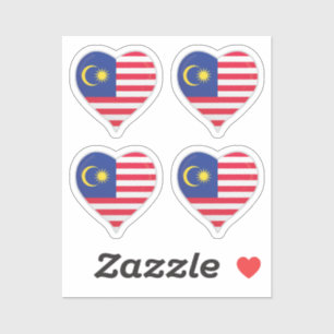 Maleisië liefde vlag trots hart sticker