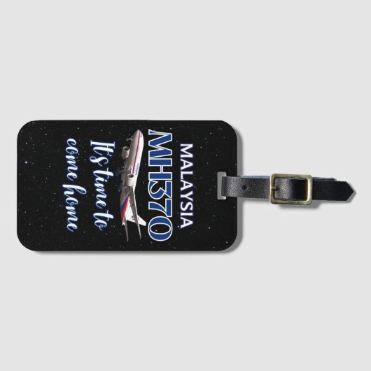 Maleisië MH370 Het is tijd om naar huis te komen Bagagelabel (Voorkant (horizontaal))