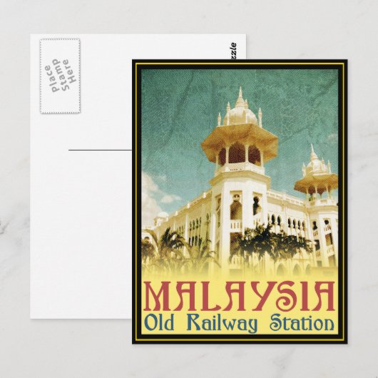 Maleisië Old Railway Station Briefkaart (Voorkant / Achterkant)