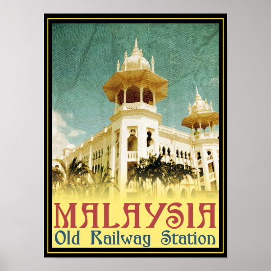 Maleisië Old Railway Station Poster (Voorkant)