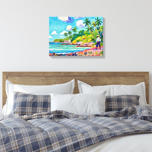 Maleisië - Premium Wrapped Canvas (Insitu (Slaapkamer))